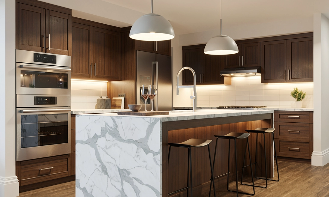 Kitchen design rendered in DesignFiles