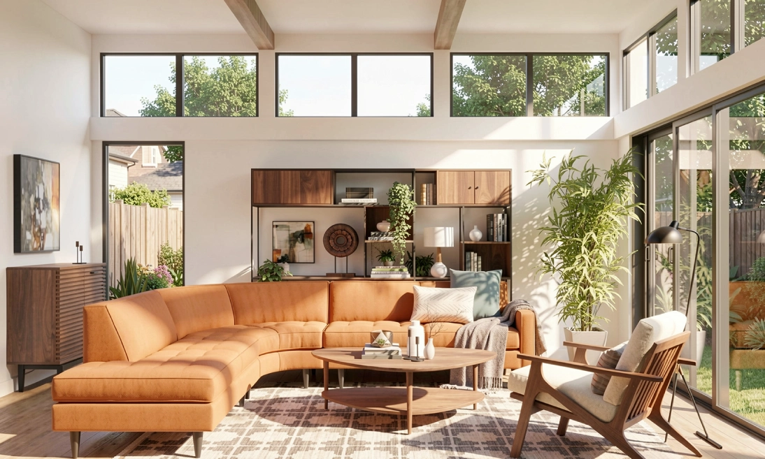 Living room design rendered in DesignFiles